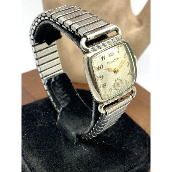 Bulova Men's Watch Vintage 1951 Swiss Hand Wind Silver Dial Gold Expansion Band - Picture 13 of 13